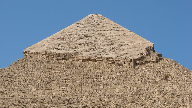 Top Of The Pyramid Of Khafra In Giza