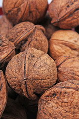 Walnuts walnut texture pattern as background wallpaper.