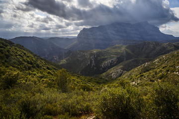 Montserrat Mountain in Catalonia, Spain