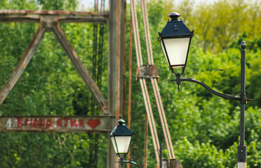 retro lantern in the bridge