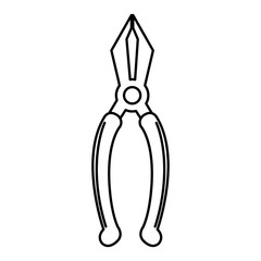 pliers construction tool isolated icon vector illustration design