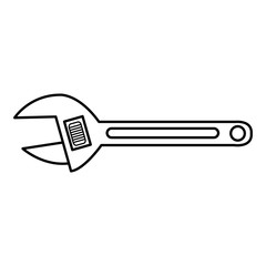 wrench construction tool isolated icon vector illustration design