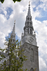 Fototapeta na wymiar Cathedrale Notre Dame in downtown Ottawa, Ontario, Canada.
