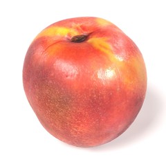 realistic 3d render of nectarine on white backround