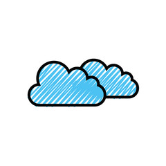 clouds icon over white background. vector illustration
