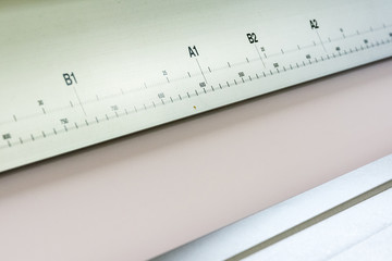 Printing Equipment Rulers Scales Detail Measure Closeup