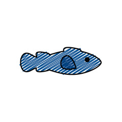 fish icon over  white background. vector illustration