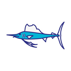 swordfish icon over white background. vector illustration