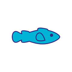 fish icon over white background. vector illustration