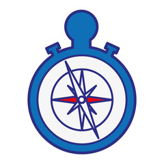 compass device icon over white background. vector illustration