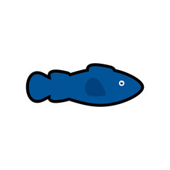 fish icon over white background. vector illustration