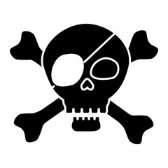 Pirate skull symbol icon vector illustration graphic design