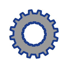 Gear machinery piece icon vector illustration graphic design
