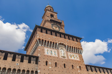 Fototapeta premium Sforza Castle in Milan, Italy