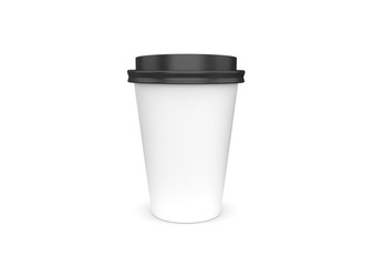 Coffee cup isolated on white background. 3D illustration