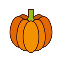 pumpkin fresh vegetable icon vector illustration design