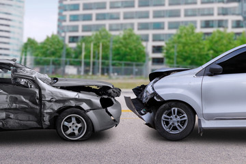 Car accident on the road