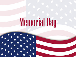 Memorial Day. National American holiday. Banner template. Vector illustration