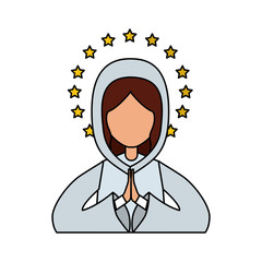 Obraz na płótnie Canvas Holy virgin mary icon vector illustration design