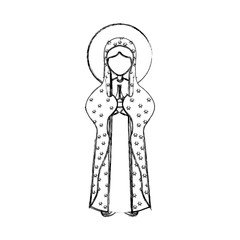 Holy virgin mary icon vector illustration design