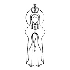 Holy virgin mary icon vector illustration design