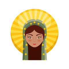 Holy virgin mary icon vector illustration design