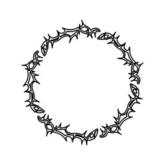 Crown of thorns icon vector illustration design