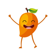 mango fresh fruit kawaii character vector illustration design