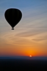 Hot Air Ballooing on the Masai Mara at sunrise, Kenya