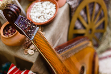 bandura close up, Ukrainian musical instrument