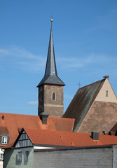 Fototapeta na wymiar Spitalkirche Heilig Geist in Bad Windsheim