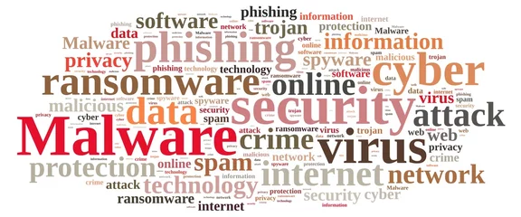 Foto op Plexiglas Word cloud with the word malware. © StockPhotoAstur