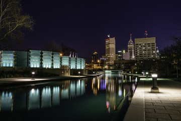 Fototapeta na wymiar White River Canal by Night