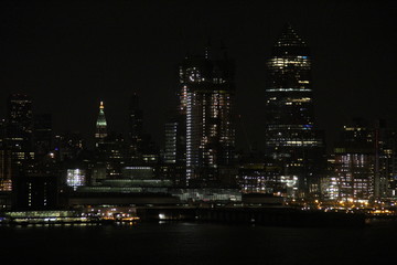 New York Skyline at night as seen from New Jersey