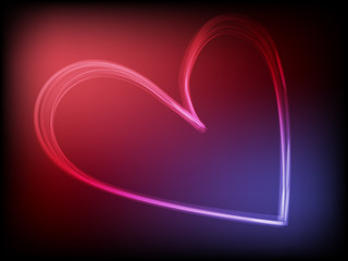 Wallpaper with a two-colored heart