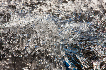 Texture of spring ice