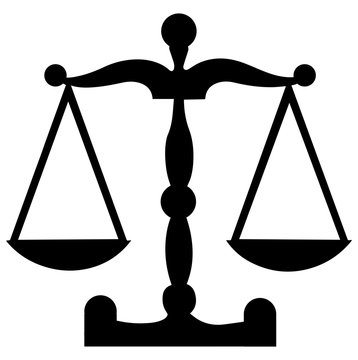 Immagine vettoriale di bilancia silhouette