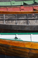 Obraz na płótnie Canvas Holzboote (Hjo, Vättern)