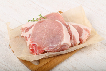 Fototapeta premium Raw pork steak