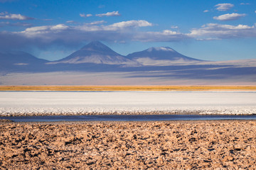 Laguna Tebinquinche landscape in San Pedro de Atacama, Chile © daboost