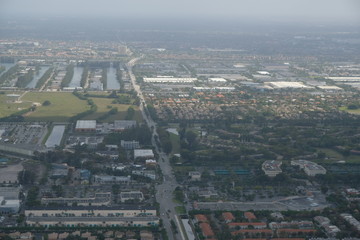 Fototapeta premium Landing at Miami International Airport
