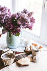 Step by step the chef prepares a dessert - chocolate fondant. Classic recipe.