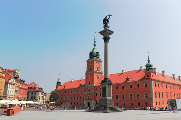 Obraz premium Warszawa, Zamek Królewski i Kolumna Zygmunta