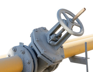 Pipes and Valves on white