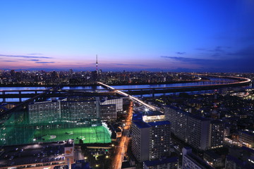 Obraz premium Tokyo night view