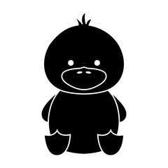 kawaii chicken animal icon over white background. vector illustration