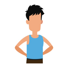 character man tousled leisure image vector illustration design