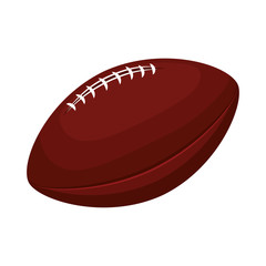 american football ball icon over white background. sports equipment concept. vector illustration