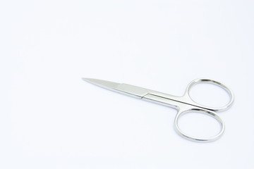 Obraz premium ciseaux à ongles,ustensile,isolé,fond blanc