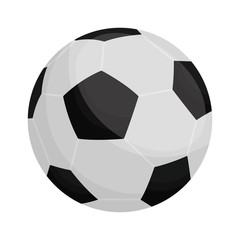 soccer ball icon over white background. sports equipment concept. vector illustration